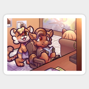 Animal hair salon Sticker